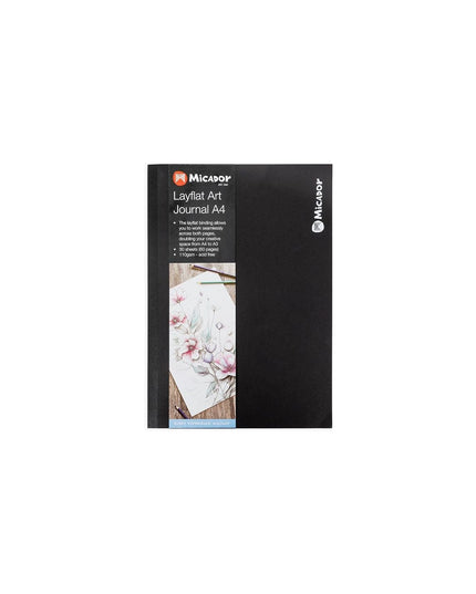 Micador Layflat Art Journal A4 Charcoal Grey