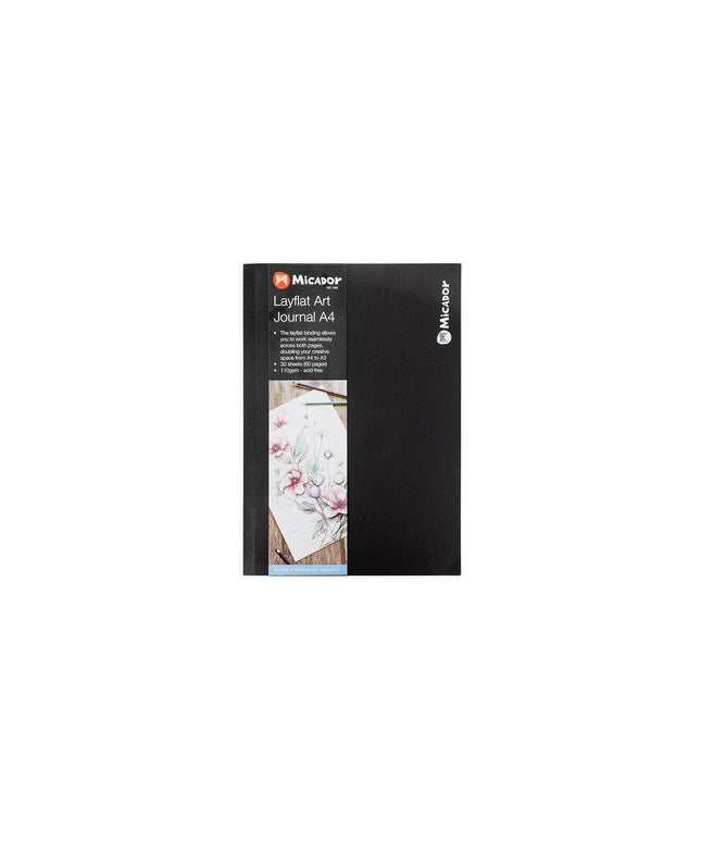 Micador Layflat Art Journal A4 Charcoal Grey