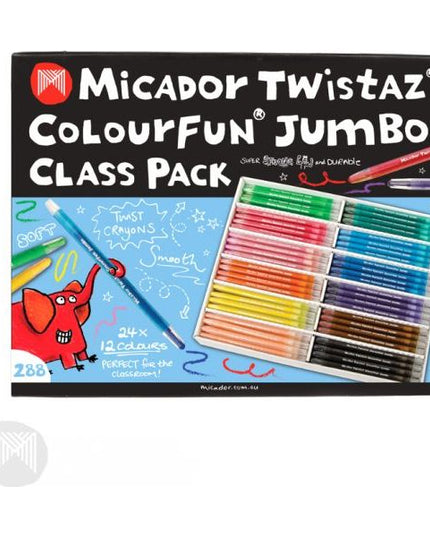 Micador Twistaz Jumbo Crayons Class Pack of 288