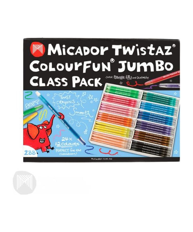 Micador Twistaz Jumbo Crayons Class Pack of 288