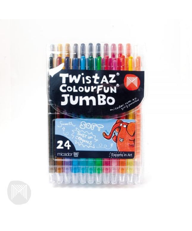 Micador Twistaz Jumbo Crayons 24 Pack Wallet