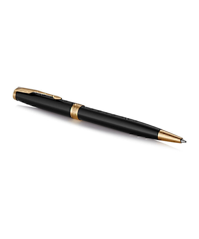 Parker Sonnet Black Lacquer Gold Trim Ballpoint Pen