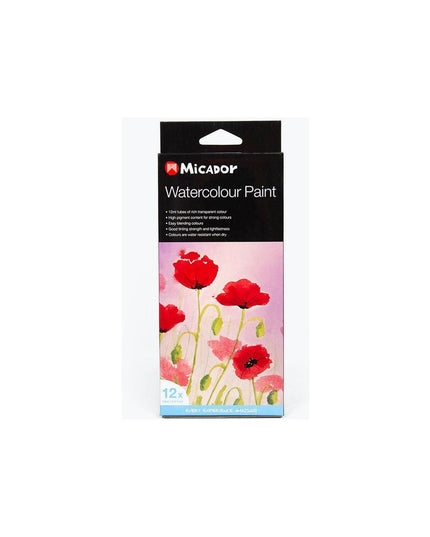 Micador Watercolour Paint Tube Set 12x12ml