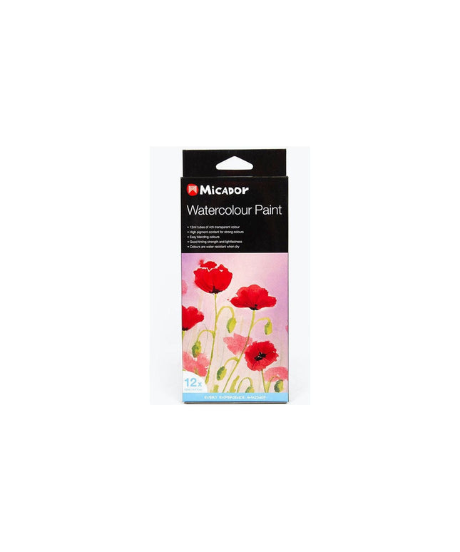 Micador Watercolour Paint Tube Set 12x12ml