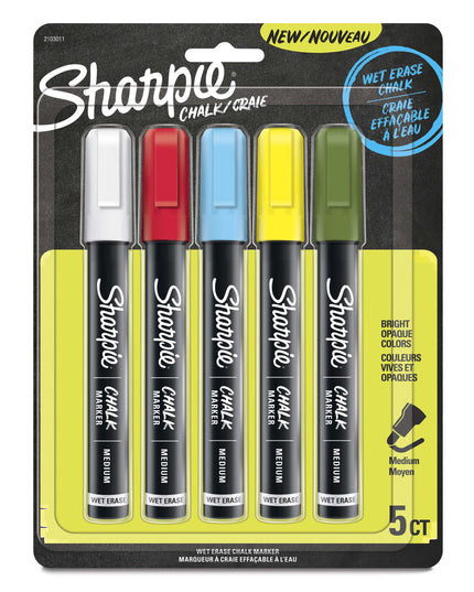 Sharpie Wet Erase Chalk Marker 5 Pack (Assorted Colours)