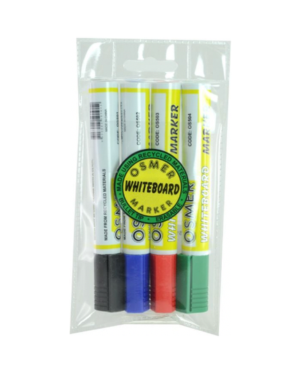 Osmer Whiteboard Markers - 4 Colour Wallet