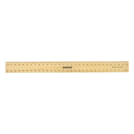 Osmer Wooden Ruler (30cm)