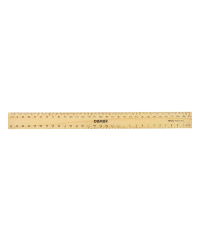 Osmer Wooden Ruler (30cm)