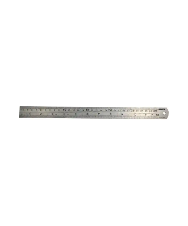 Osmer Stainless Steel Metal Ruler (30cm)