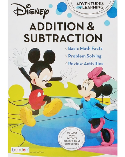 Disney - Addition & Subtraction Educational Workbook