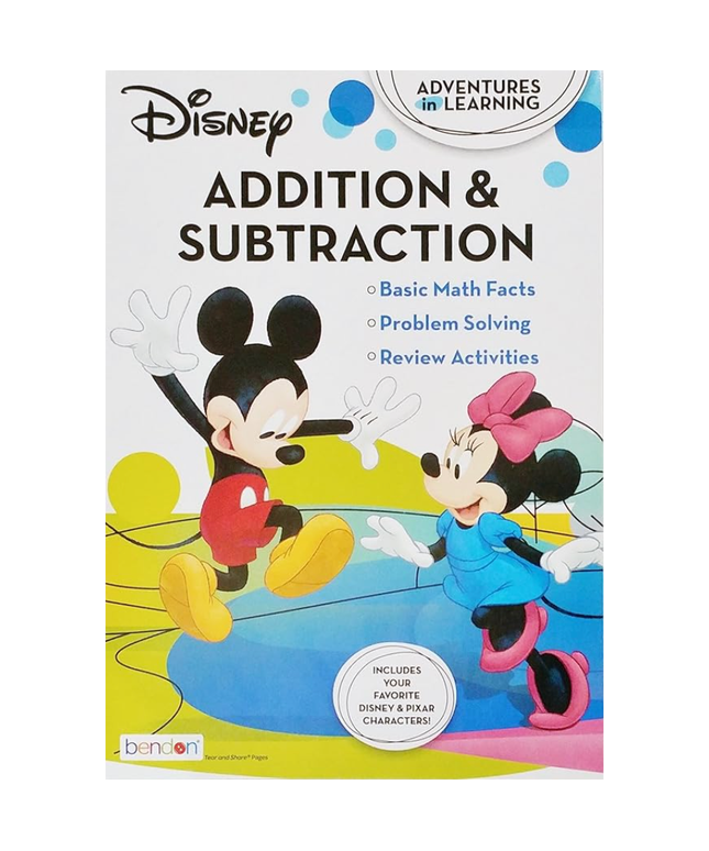 Disney - Addition & Subtraction Educational Workbook