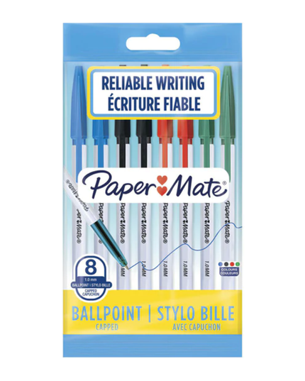 Papermate Ballpoint Pen 8 Pack Assorted