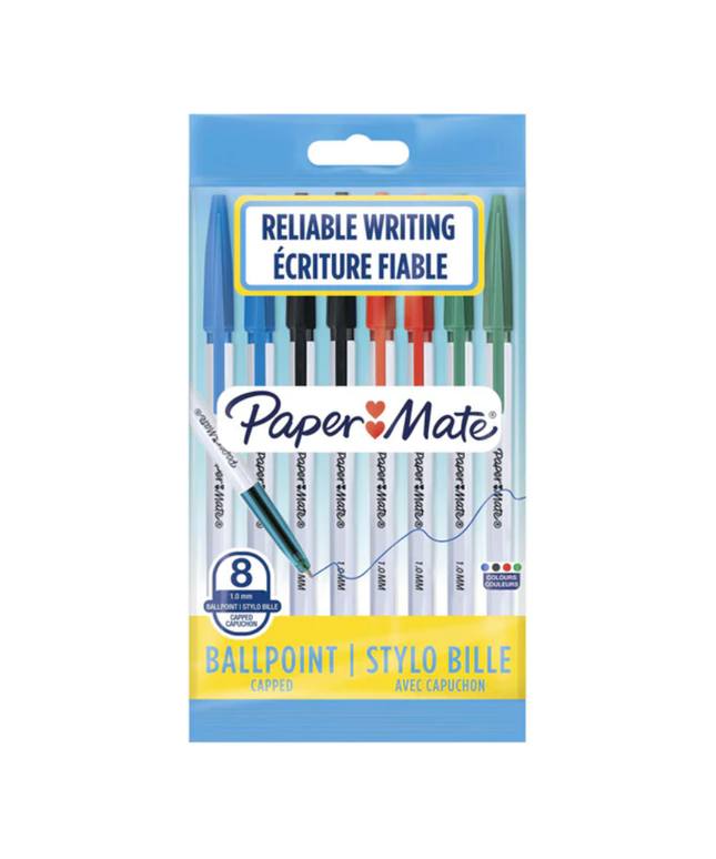 Papermate Ballpoint Pen 8 Pack Assorted