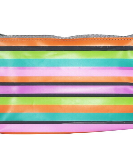 Funky Retro Pencil Case w/ Zipper - Rainbow