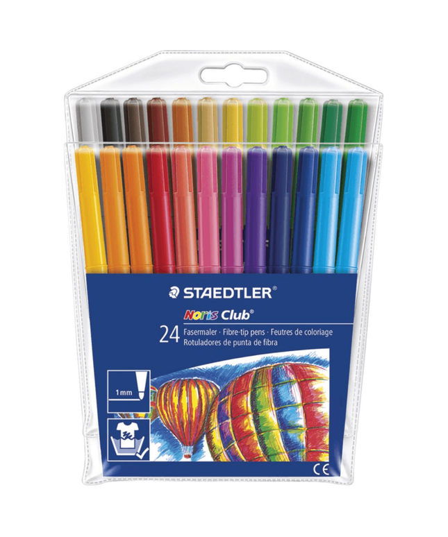 Staedtler Noris Club Fibre Tip Pens Markers Pack 24
