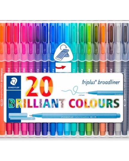 Staedtler - Triplus Broadliner - Assorted - Wallet of 20