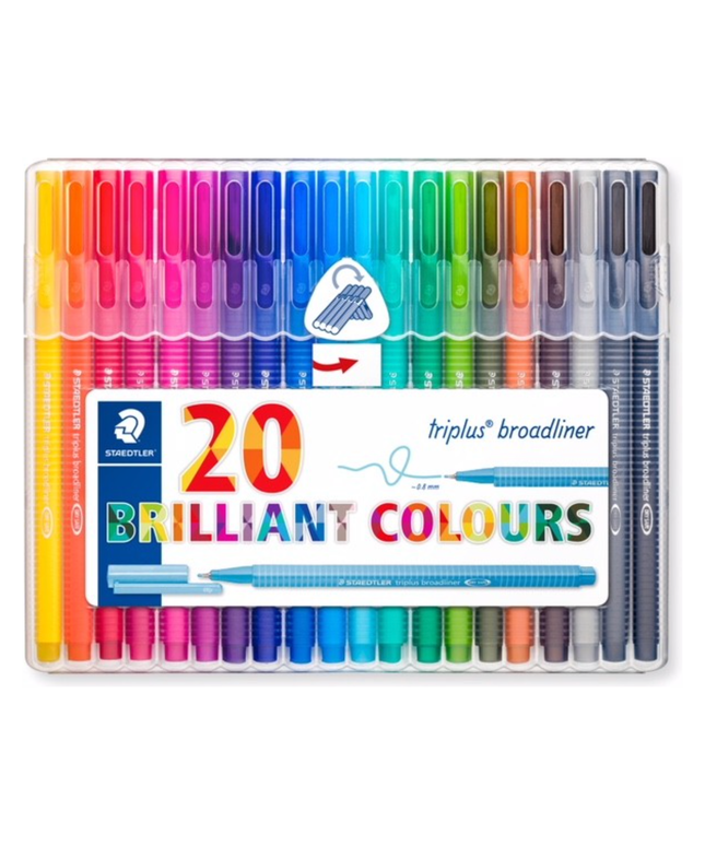 Staedtler - Triplus Broadliner - Assorted - Wallet of 20