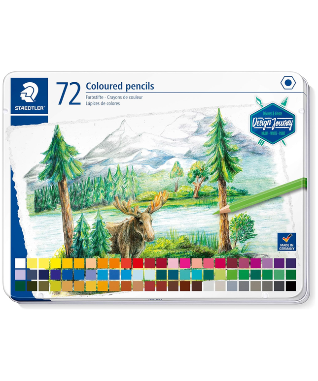 Staedtler Coloured Pencil Tin 72 Pack, Assorted Colours