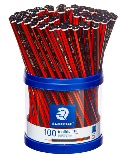 Staedtler 100 Tradition Graphite Pencils HB 100 Cup Pack