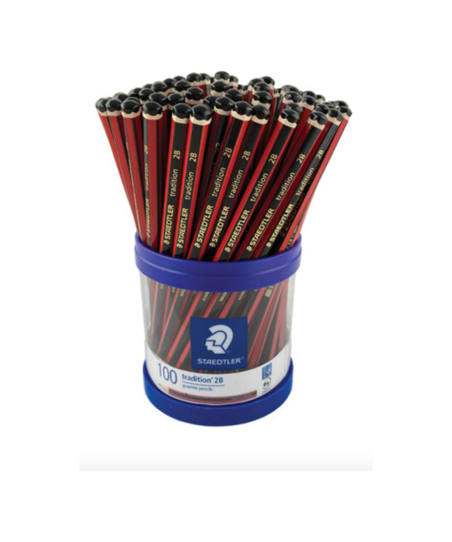 Staedtler 100 Tradition Graphite Pencils 2B 100 Cup Pack