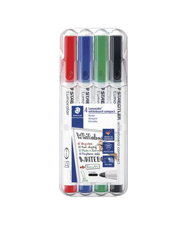 Staedtler Lumocolor Compact Whiteboard Marker Assorted 4 Pack
