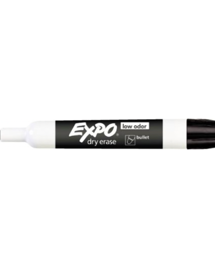 Expo Whiteboard Marker Bullet Black (Individual or 12 Pack)