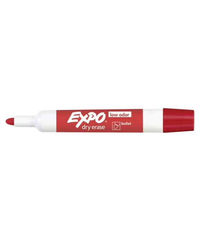 Expo Whiteboard Marker Bullet Red (Individual or 12 Pack)