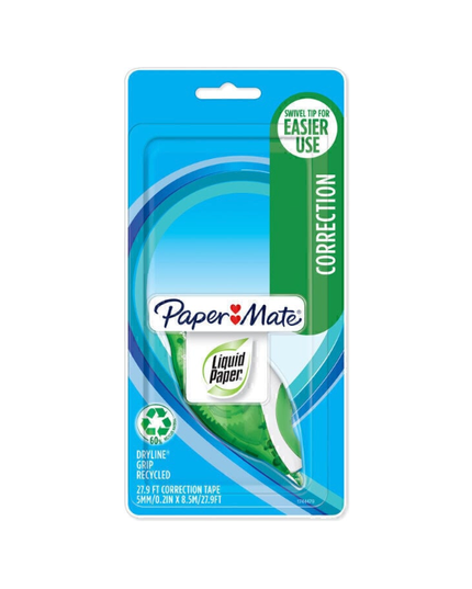 Paper Mate Liquid Paper Dryline Grip Correction Tape (1 Pack)
