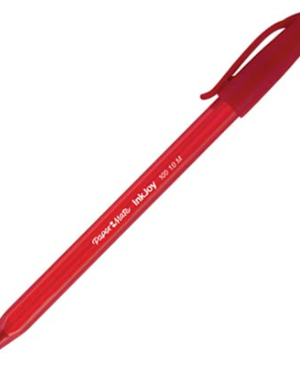 Paper Mate InkJoy 100ST 1.0mm Ballpoint Pens Red (Individual or 50 Pack)