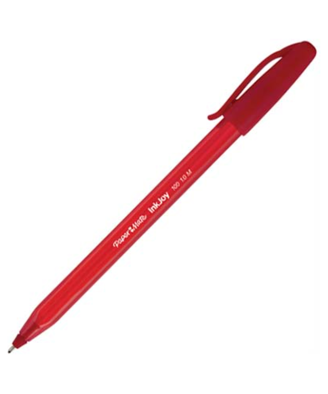 Paper Mate InkJoy 100ST 1.0mm Ballpoint Pens Red (Individual or 50 Pack)