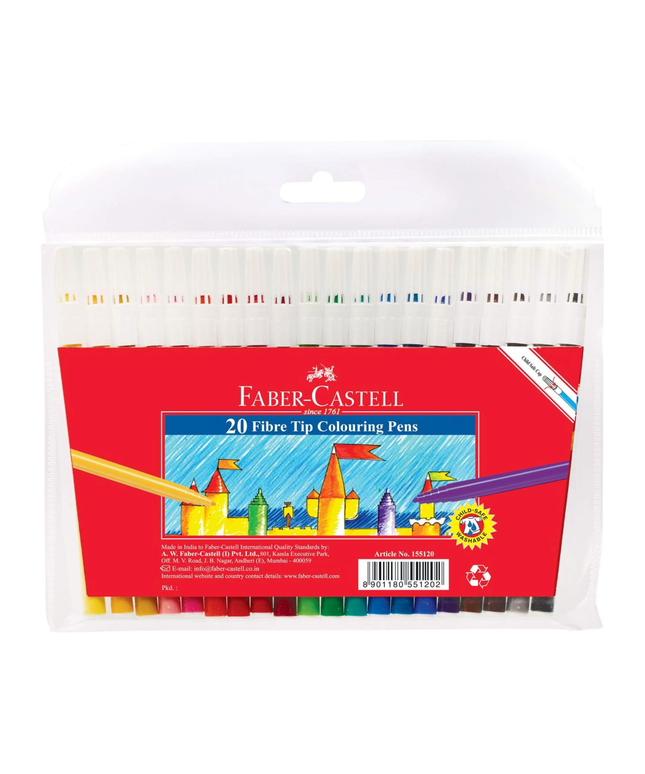 Faber Castell 20 Fibre-Tip Colour Markers