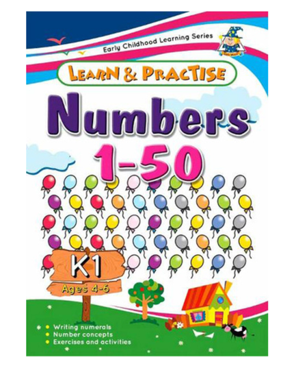 Learn & Practice Workbook Numbers 1 - 50 (Ages 4 - 6)