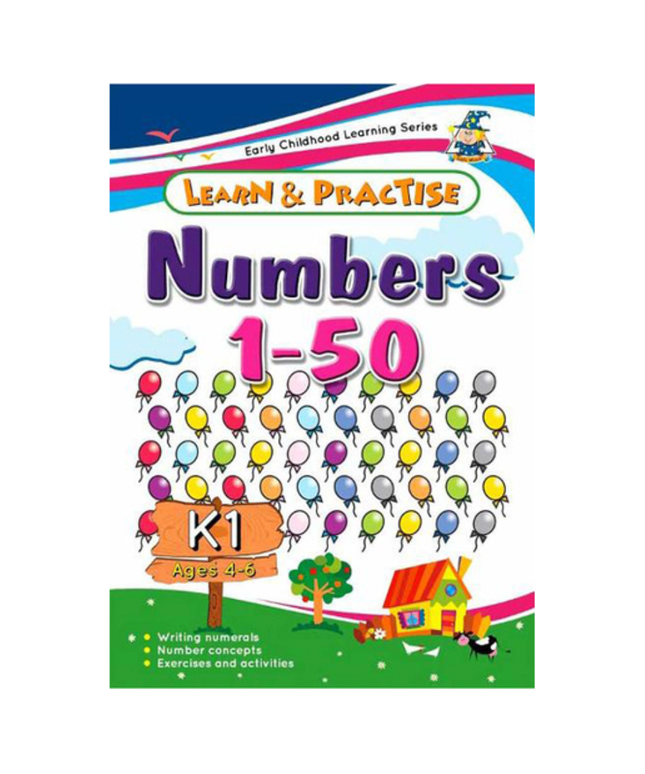Learn & Practice Workbook Numbers 1 - 50 (Ages 4 - 6)