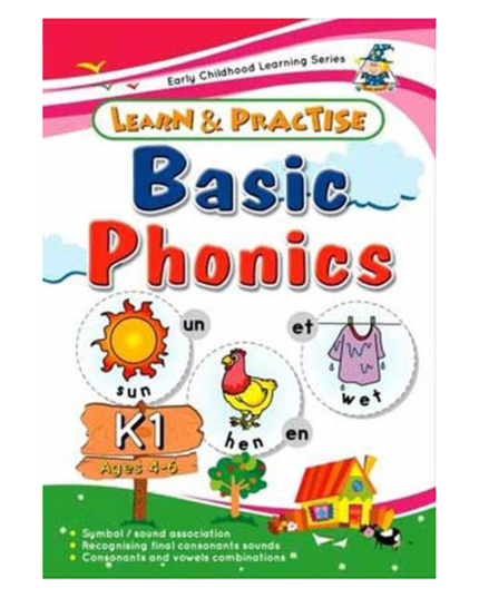 Learn & Practice Workbook Basic Phonics K1 (Ages 4 - 6)