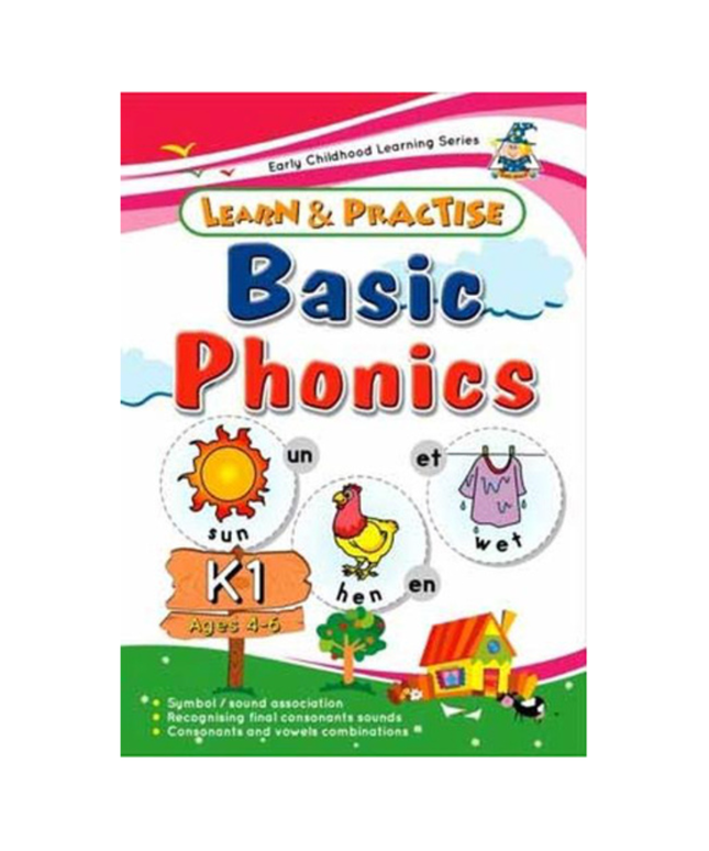 Learn & Practice Workbook Basic Phonics K1 (Ages 4 - 6)