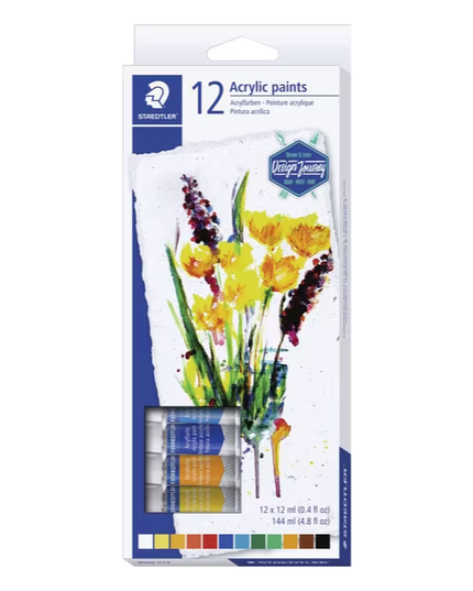 Staedtler Acrylic Paints Assorted (12 Pack)