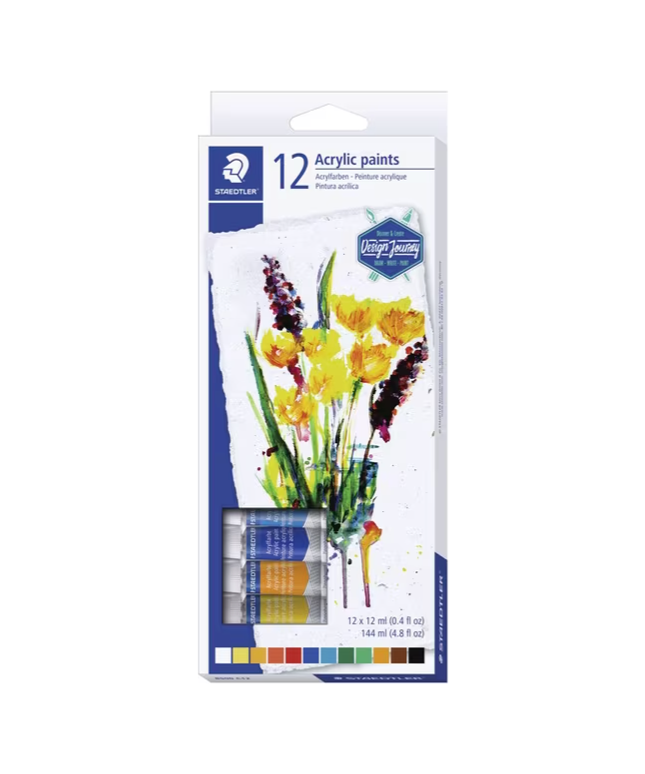 Staedtler Acrylic Paints Assorted (12 Pack)
