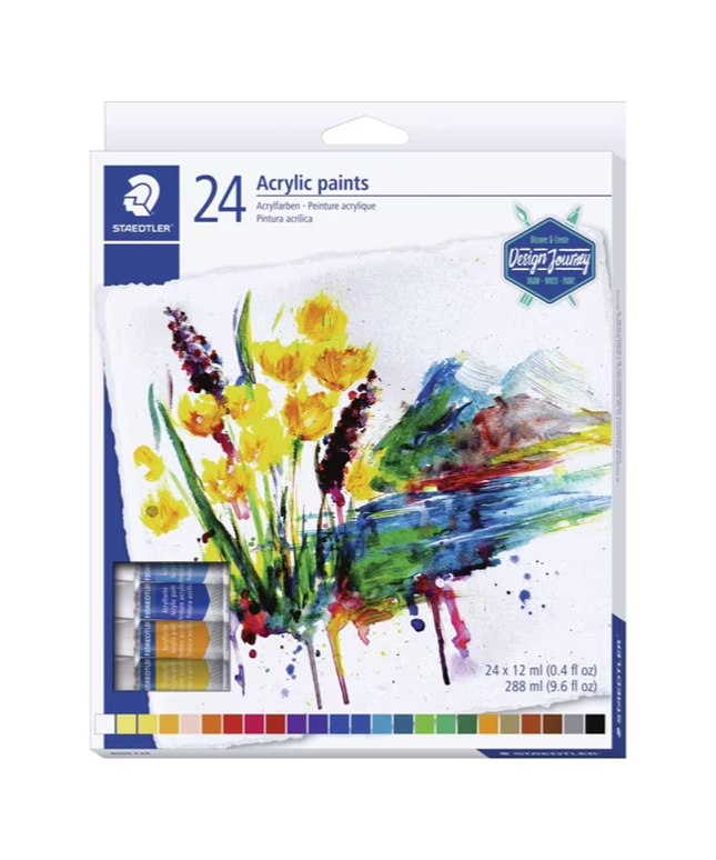 Staedtler Acrylic Paints Assorted (24 Pack)