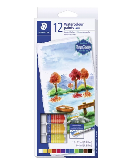 Staedtler Watercolour Paints Assorted (12 Pack)