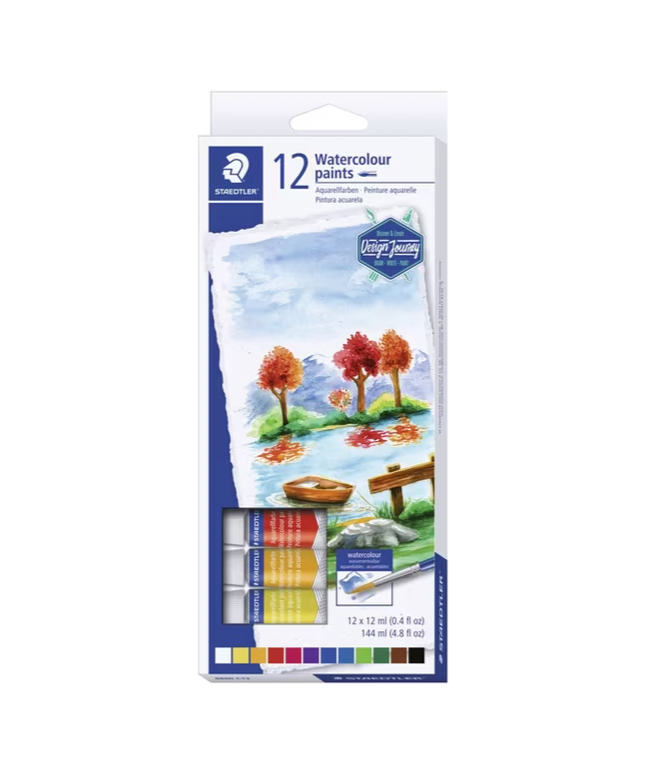 Staedtler Watercolour Paints Assorted (12 Pack)