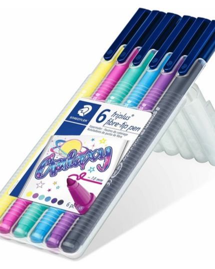 Markers Colouring Staedtler Triplus Fibre Tip Galaxy Assorted Wallet/6