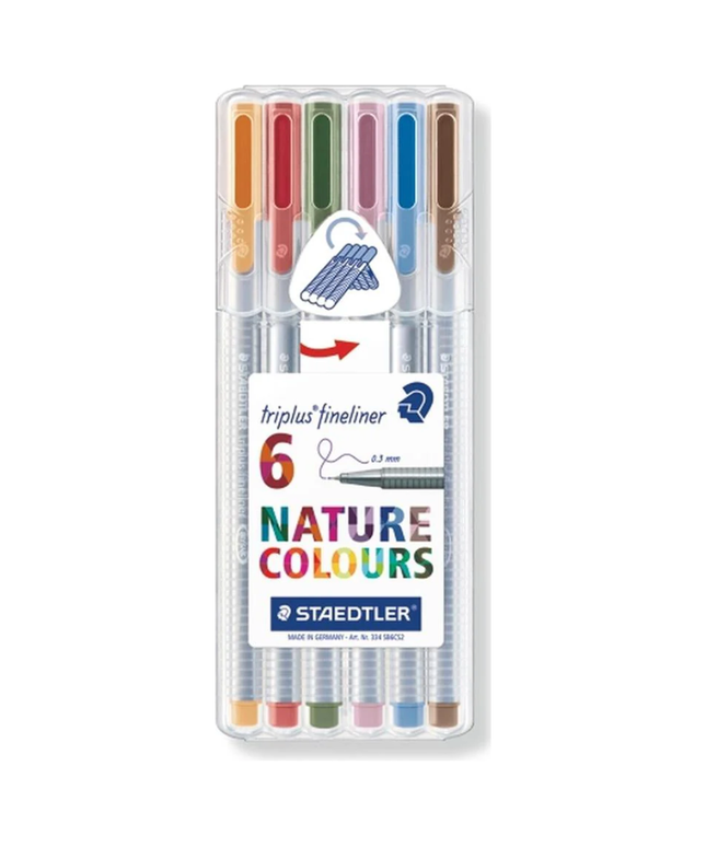 Staedtler Triplus Fineliner Nature Colours 0.3mm - 6 set