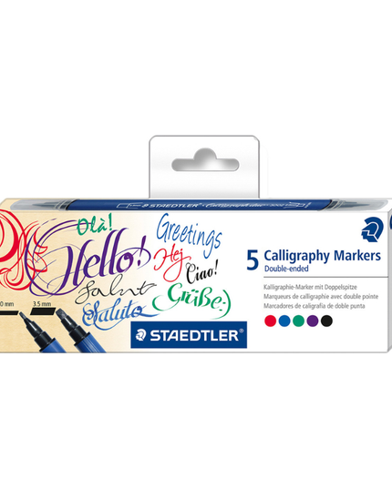Staedtler Pen Calligraphy Duo 2.0mm/3.5mm Assorted Colours