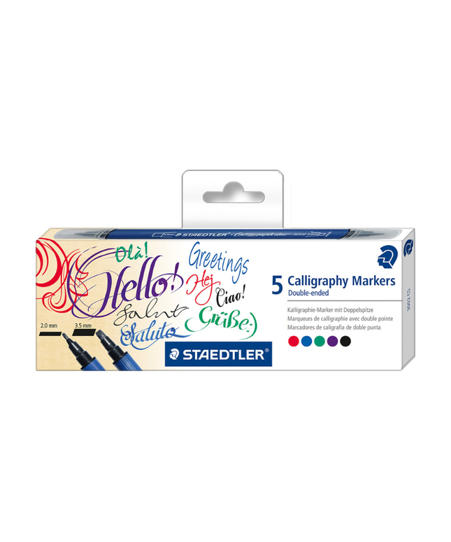 Staedtler Pen Calligraphy Duo 2.0mm/3.5mm Assorted Colours