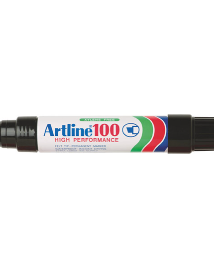 ARTLINE 100 PERMANENT MARKER 12MM CHISEL NIB BLACK