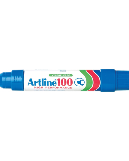 ARTLINE 100 PERMANENT MARKER 12MM CHISEL NIB BLUE HS
