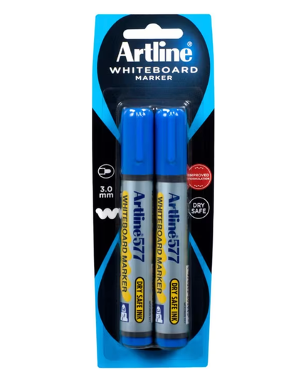 ARTLINE 577 WHITEBOARD MARKER 2 PACK BLUE HS