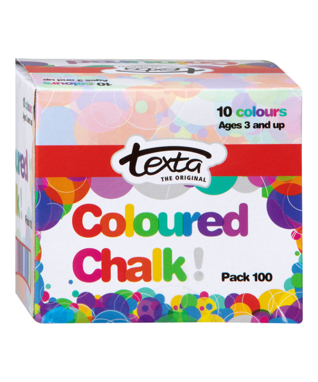 Texta Chalk Assorted Colours Pack Of 100