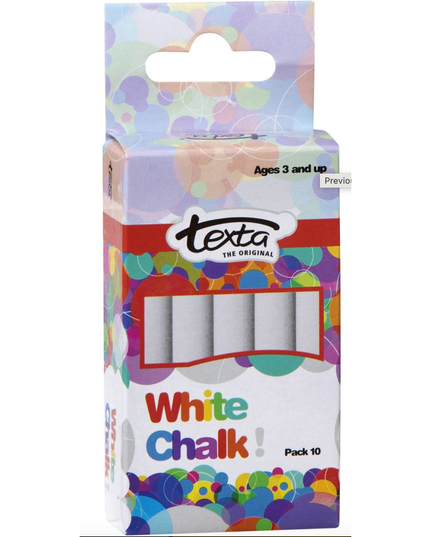 Texta Chalk White Pack Of 10