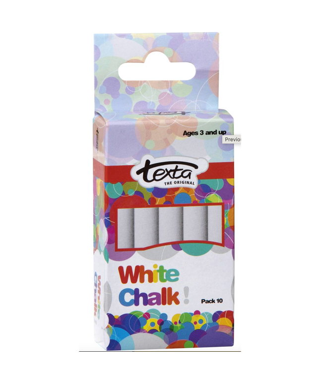 Texta Chalk White Pack Of 10